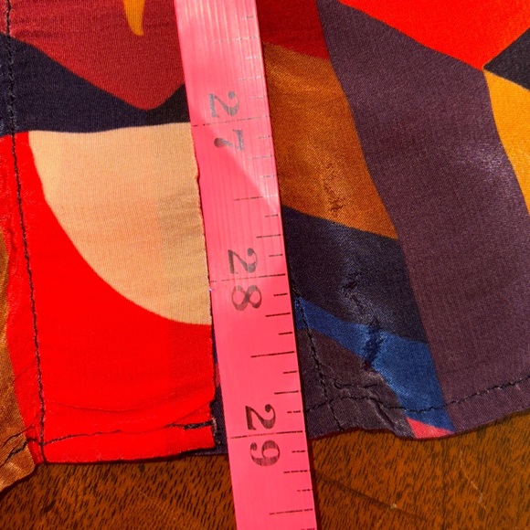 🌈 Farm Rio Multicolor Abstract Print Button-Down Blouse – Size L - Picture 15 of 16